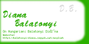 diana balatonyi business card